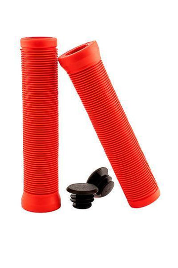 QBP BMX Grips - Ribbed 145mm, Red