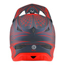 TLD D3 Fibrelite Helmet - Pinstripe Grey/Red -