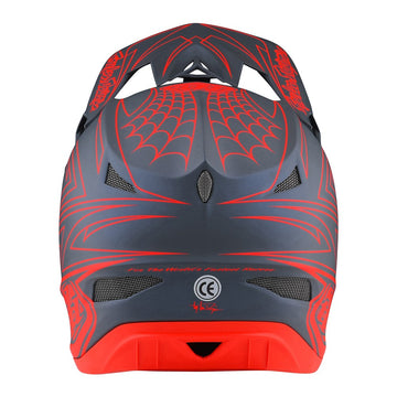 TLD D3 Fibrelite Helmet - Pinstripe Grey/Red -