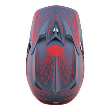 TLD D3 Fibrelite Helmet - Pinstripe Grey/Red -