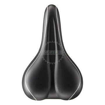 VELO Saddle UNISEX - COMFORT GEL - Steel Rails - 268mm x 170mm, 568g
