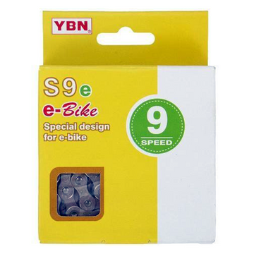 YABAN Chain - 9 Speed E-BIKE - 1/2 X 11/128 - 6.4mm Silver/Silver 136L