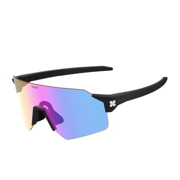 Sungod Airas Matte Black frame with 8KO Iris HV Blue lens