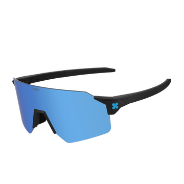 Sungod Airas Matte Black frame with 8KO Silver Blue lens