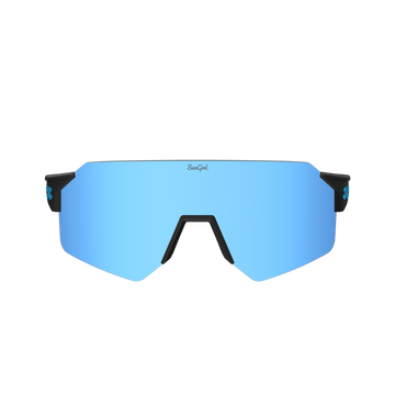 Sungod Airas Matte Black frame with 8KO Silver Blue lens