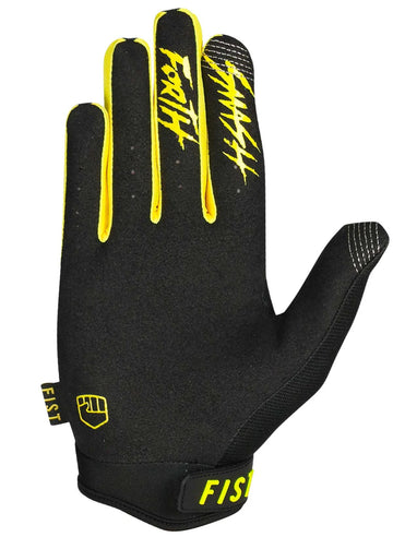 Fist Strapped Youth Glove - Fluro Yellow -