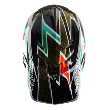 25 TLD D4 Carbon Mips Helmet - Flames Black/Gold -