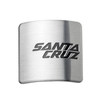 Santa Cruz Alloy Head Tube Badge - Silver/Black