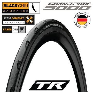Continental GP5000 S TR Folding Tyre - Black - 700 x 32c