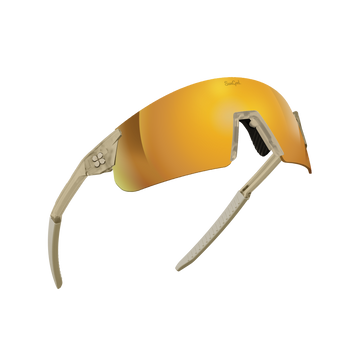 Sungod Ultras Air Frosted Desert Sand frame with 8KO Gold lens