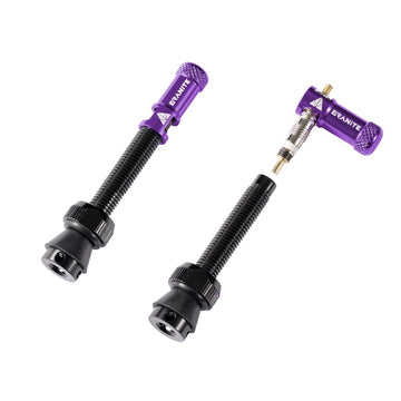 Granite Juicy 44mm Tubeless Valve Pair - Coloured Cap - Purple