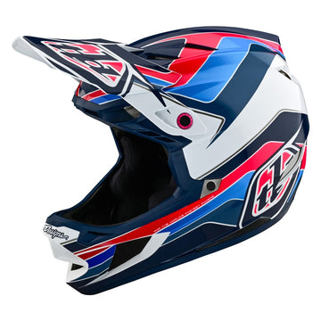 TLD D4 Poly Helmet - Block Charcoal/Red -