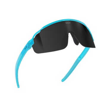 Sungod FORTY2s Frosted Aurora Blue frame with 8KO Smoke lens