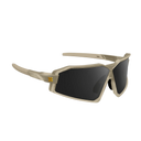 Sungod GTs Frosted Desert Sand frame with 8KO Smoke lens