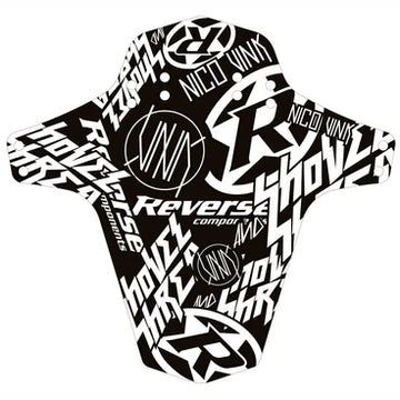 Reverse Components Mudguard - Nico Vink Stickerbomb - Black/White