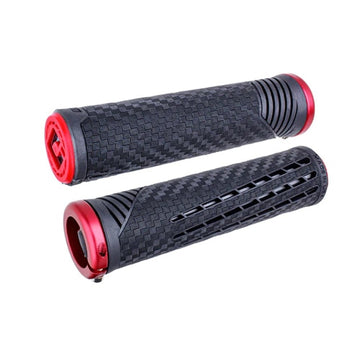 ODI CF V2.1 135mm Lockon Grip - Black Red