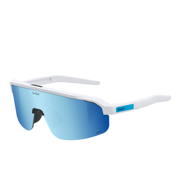 Sungod FORTY2s Matte White frame with 8KO Silver Blue lens