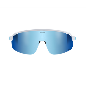 Sungod FORTY2s Matte White frame with 8KO Silver Blue lens