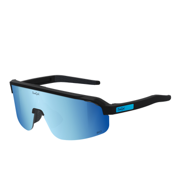 Sungod FORTY2s Matte Black frame with 8KO Silver Blue lens