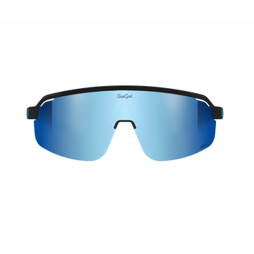 Sungod FORTY2s Matte Black frame with 8KO Silver Blue lens