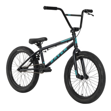 25 Raven Trickster 20" - Satin Black w/ Aqua graphics