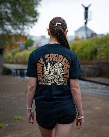 Jonny Sprockets Mountain Design Tee - Coffee Club -