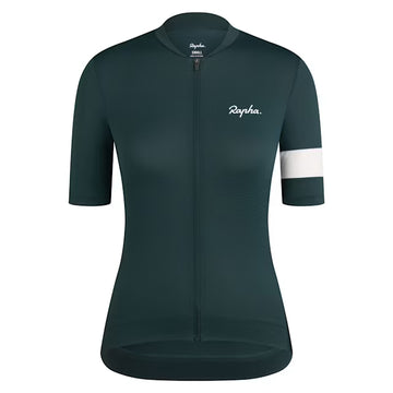 Rapha Women's Core Lightweight Jersey Forest Green/White -