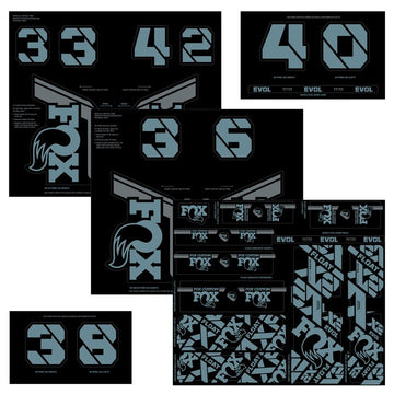 Fox Decal Kit - Storm Blue
