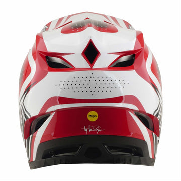 26 TLD D4 Poly Mips Helmet - The Line Fire/White -