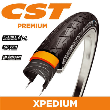 CST Xpedium - 700 x 32 - 60TPI Wire - Reflective Strip - Defender Rebound Protection Level 5mm