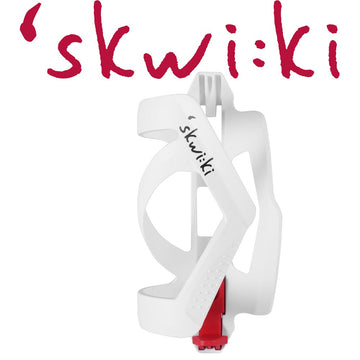Skwiki Bottle Cage Side Loading - White/Red