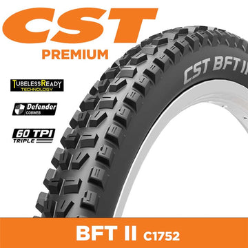 CST Tyre BFT II C1752N - 29x2.4 - Folding 60 TPI - Defender CobWeb - TR