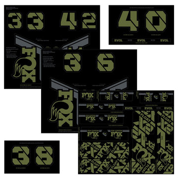 Fox Decal Kit - Olive