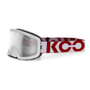 Koo Edge Goggles - White/Red - Clear Lense