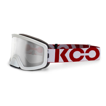 Koo Edge Goggles - White/Red - Clear Lense