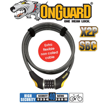 OnGuard Akita Series Cable Combo Lock - 185cm x 12mm