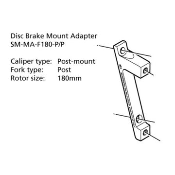 Shimano SM-MA-F180-PP 180mm Adaptor - Post Frame/Fork Mount