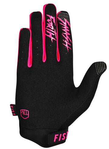Fist Strapped Youth Glove - Fluro Pink -
