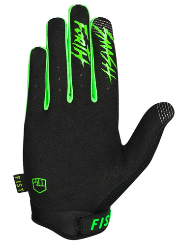 Fist Strapped Glove - Fluro Green -