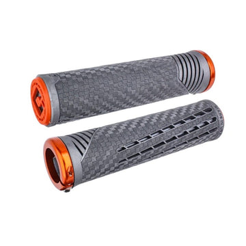 ODI CF V2.1 135mm Lockon Grip - Grey Orange