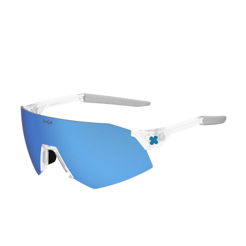 Sungod Ultras Frosted Clear frame with 8KO Silver Blue lens