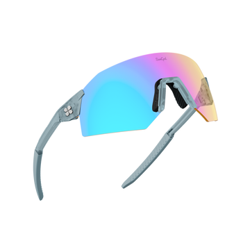 Sungod Ultras Frosted Glacier Blue frame with 8KO Iris HV Blue lens