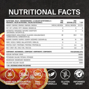 Styrkr Mix+ Blood Orange Dual-Carb & Electrolyte Drink Mix - 925g