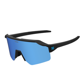 Sungod Vulcans Full-frame Matte Black frame with 8KO Silver Blue lens
