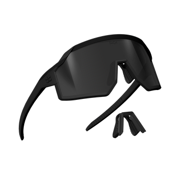 Sungod Vulcans Full-frame Matte Black frame with 8KO Smoke lens