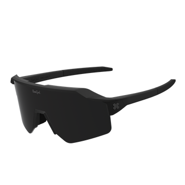 Sungod Vulcans Full-frame Matte Black frame with 8KO Smoke lens