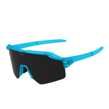 Sungod Vulcans Full-frame Frosted Aurora Blue frame with 8KO Smoke lens