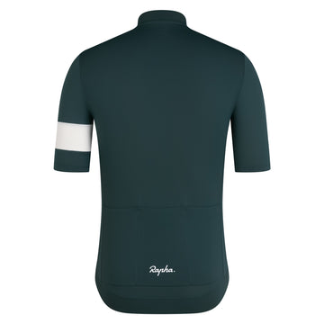 Rapha Men's Core Lightweight Jersey Forest Green/White -