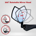 HAFNY Mirror - FR054 107mm x 66mm - Anti-Glare Auto Grade Glass Ball Joint - Right