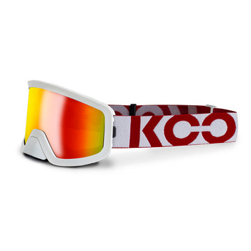 Koo Edge Goggles - White/Red - Red Mirror